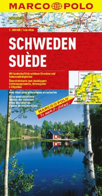 Schweden - Sverige - Švedska 1:800.000