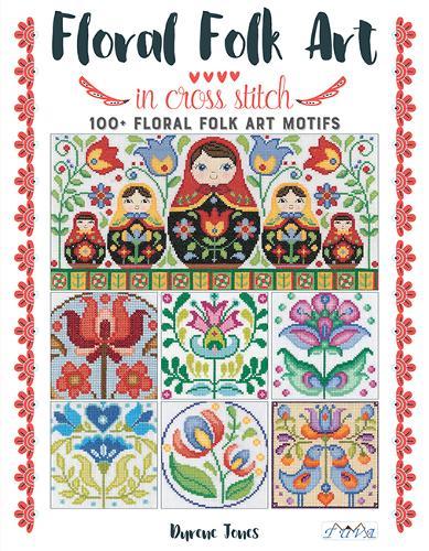 Floral Folk Art in Cross Stitch