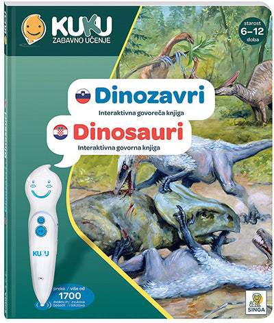 Interaktivna knjiga KUKU: Dinozavri (brez pisala)