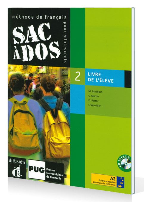 SAC A DOS 2, učbenik za francoščino kot izbirni predmet v 8. in 9. razredu osnovne šole, ROKUS KLETT