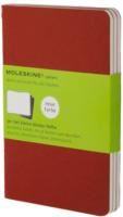 Moleskine Plain Cahier - Red Cover (3 Set)