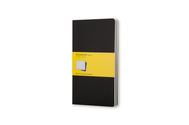 Moleskine Squared Cahier L - Black Cover (3 Set)