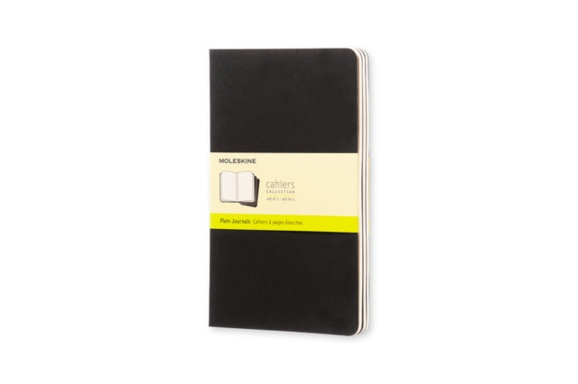 Moleskine Plain Cahier L - Black Cover (3 Set)