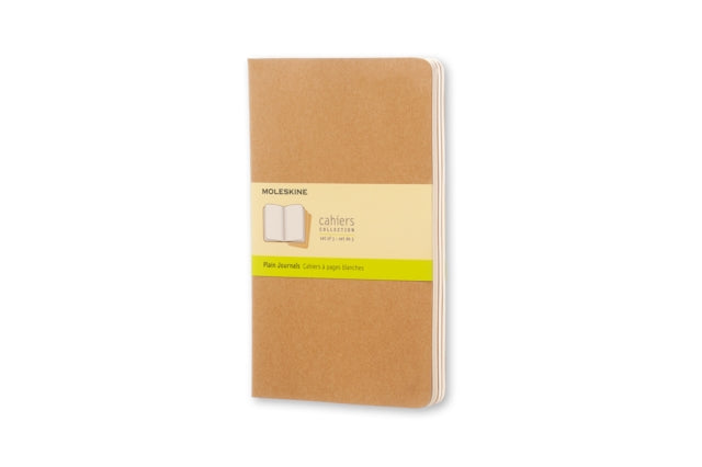 Moleskine Plain Cahier L - Kraft Cover (3 Set)