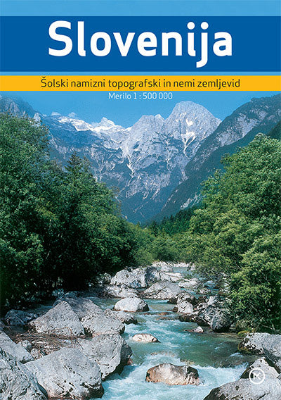 Slovenija - šolski namizni topografski zemljevid