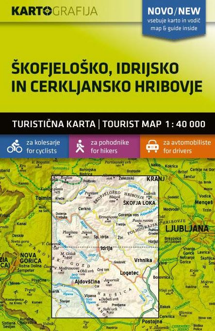 Škofjeloško idrijsko cerkljansko hirbovje 1:40 000