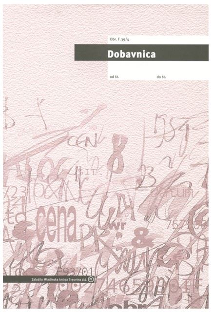 Dobavnica, F.39/4 A4 samokopirni blok